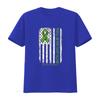 You Ll Never Fight Alone Flag Green Liver Cancer Awareness T Shirt Vintage Washed Versatile Breathable Stretched Casual Stylish