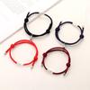 2pcs/Set Magnet Bracelet Couple Handmade Adjustable Rope Matching Braslet Infinite Love Pair Braclet Lucky Red Brazalete Gift