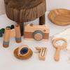 Kids' Adventure Set: Wooden Telescope, Compass, Magnifying Glass & Camera - Early Education Toys