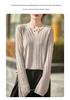 2026 Spring & Autumn Women's V-neck Wool Knit Pullover - Long Sleeve Ribbed Solid Color Top