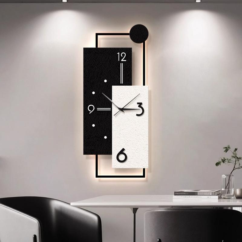 Luxury Living Room Wall Clock Restaurant Clock Mural Watch Room Decorations Corridor LED Mute Quartz Clock Home Decor Items