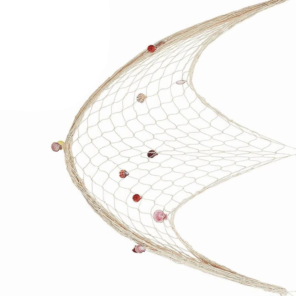 Cotton Hand Weaving Nautical Fishing Net 1x2m Fishing Net Decor Decorative Fishing Net For Party