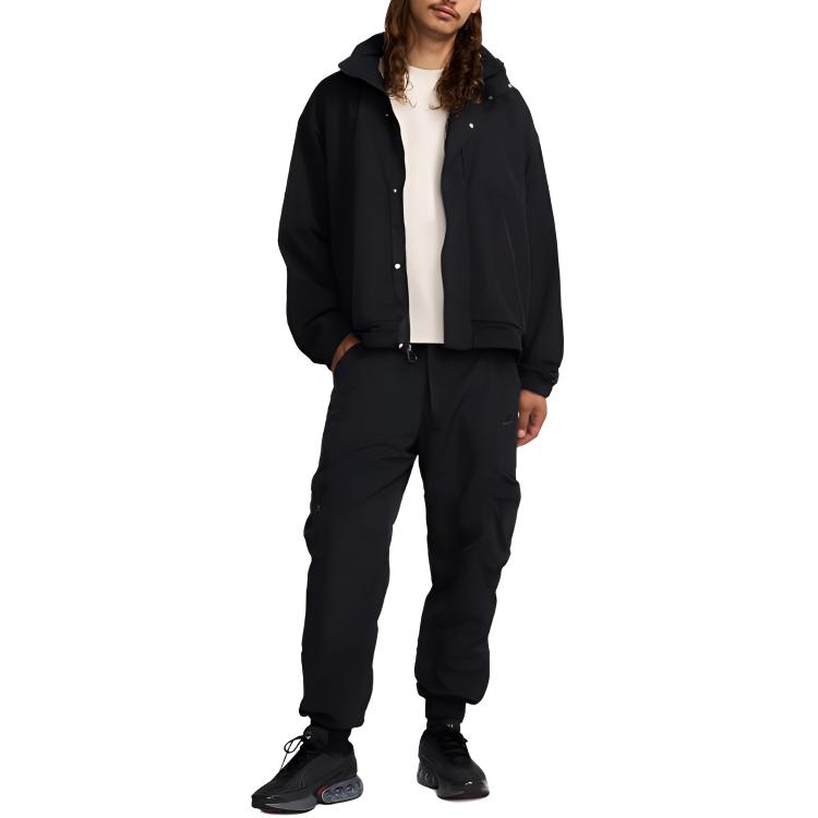 Nike Tech Woven Fashion Comfortable Fitted Solid Color Jogger Pants Men bottoms Black FZ0756-010