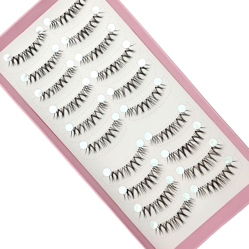 DZANIK False Eyelashes, Clear Band, 10 Pairs Set