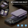For iPhone 17 Pro Max Case JEEHOOD J05 Leather Mobile Cover with Detachable Magnetic Card Bag