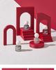 Chinese Red Geometric Photography Props: New Year Theme Still Life Display Stand