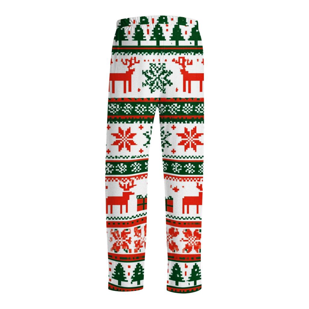 Men's Christmas Print Pajama Pants for and Sleep