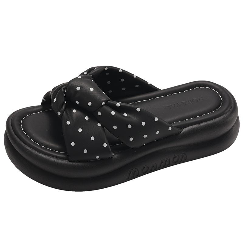 Beliebte gelbe Retro-Ein-Wort-Slipper mit dicker Sohle für Damen, 2025 neu, Sommer-Trageweise, erhöhend, weichsohlig, rutschfest