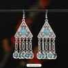 Retro Exotic Ancient Silver Coins Tassel Earrings Women's Long Personalized Earrings Niche Earrings