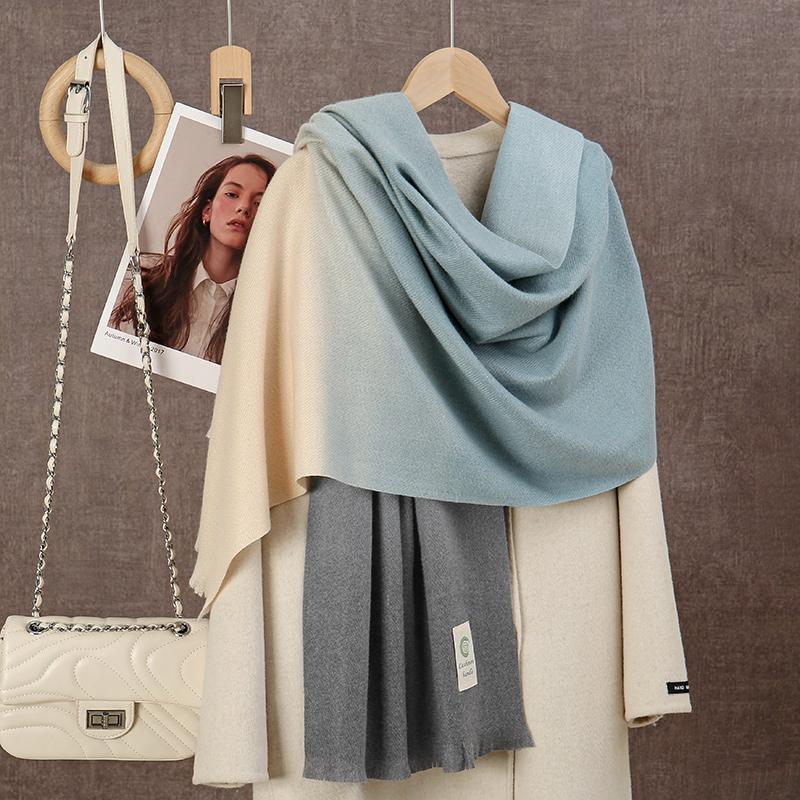 Marke Warmer Karomuster Kaschmir Poncho Schal Schal Luxuriöser Druck Dicke Pashmina Winterdecke Wickel Bufanda Lässiger Hijab Stolen Echarpe