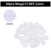 50/30pcs NFC Ntag215 Coin TAG Key 13.56MHz NTAG 215 Card Label RFID Ultralight Tags Labels 25 Mm Diameter Round Box