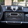 Black Multimedia Button Panel Carbon Fiber Sticker For Benz Smart Fortwo 2011-15