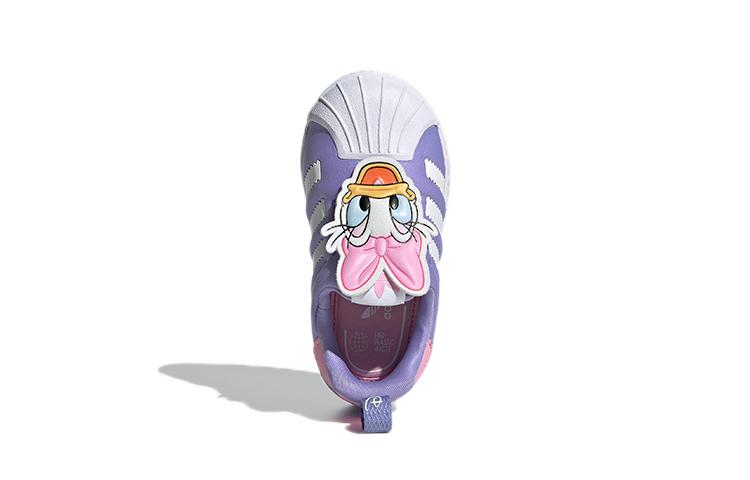 Disney X Adidas Originals SUPERSTAR 360 Abrasion Resistant Low Top Toddler Shoes Purple Infant And Toddler GX3280