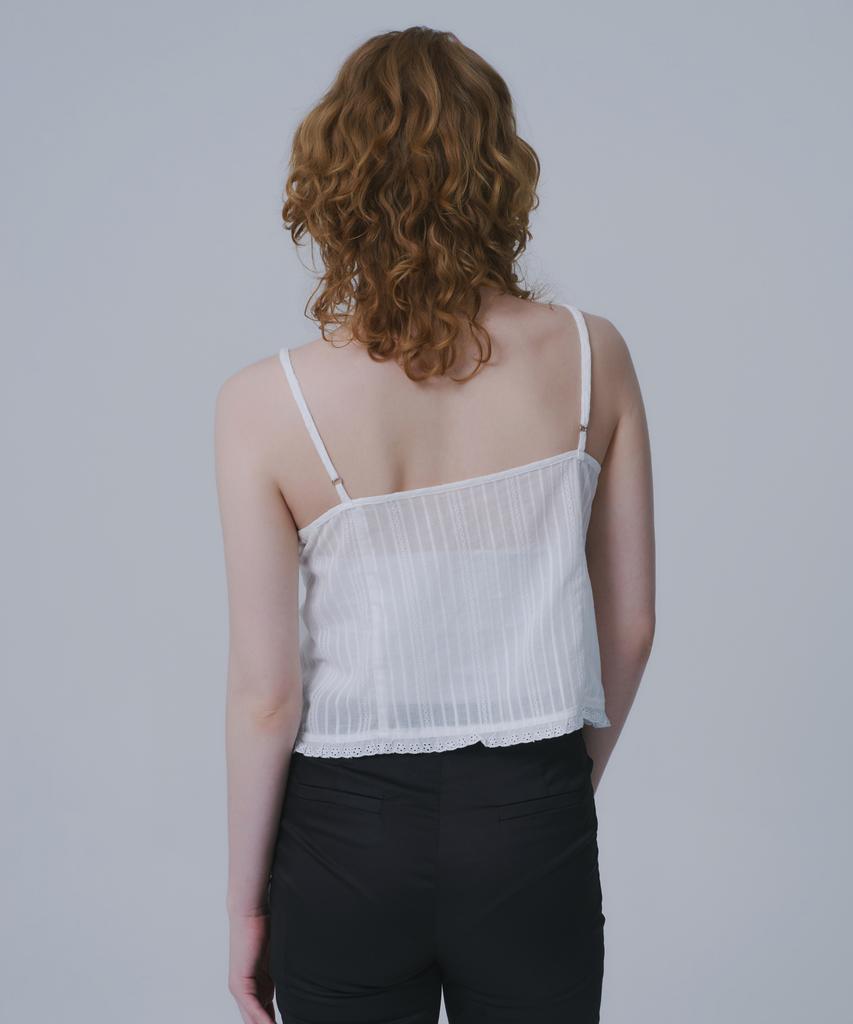 WAARFORWOMAN Ws-10 Lace Sleeveless Blouse_White