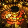 Backyard Decorative Atmosphere Lamps Solar Christmas Wall Light, Santa Claus Projection Lamp with Rust-Proof Iron Rust Proof Garden Fixtures