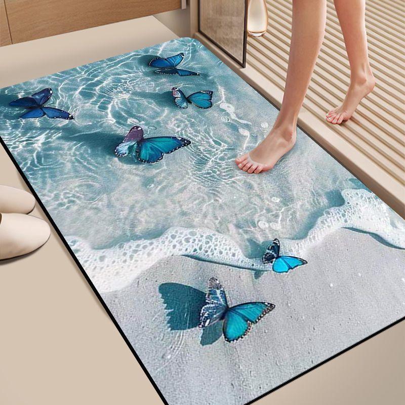 Badezimmermatte, weiche Kieselgur, saugfähig, schnell trocknend, rutschfeste Fußmatte, Toilettenmatte