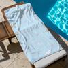 A Light Blue Beach Towel By The Poolmicrofiber Terry Bath Towels For Yoga, Travel, Swimming, Fitness And Camping