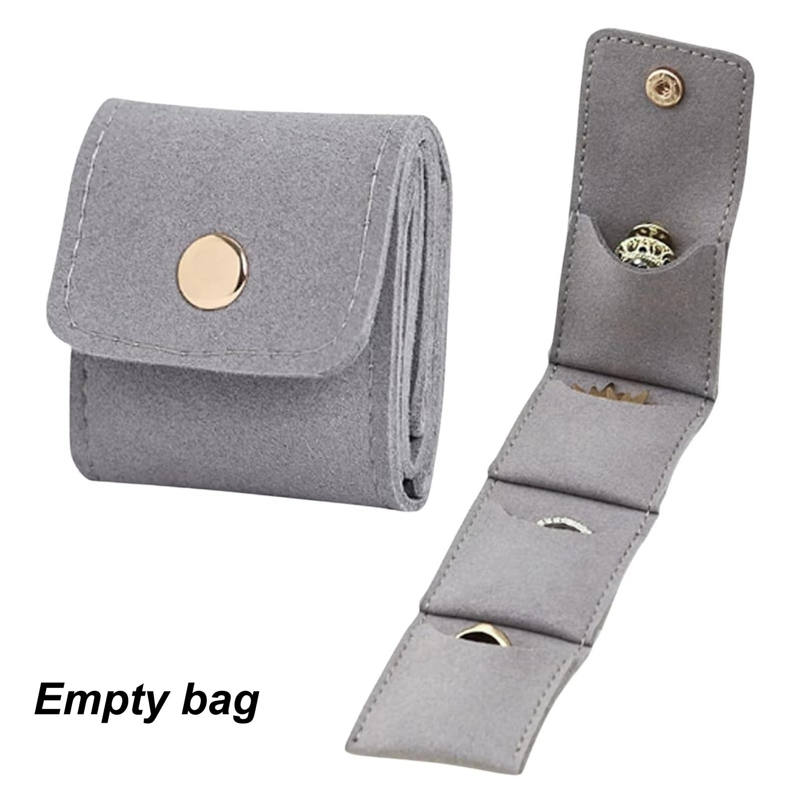 

1Pc Portable Mini Travel Jewelry Bag with Buckle Multifunctional Jewelry Travels Pouch for Earrings Rings Necklaces