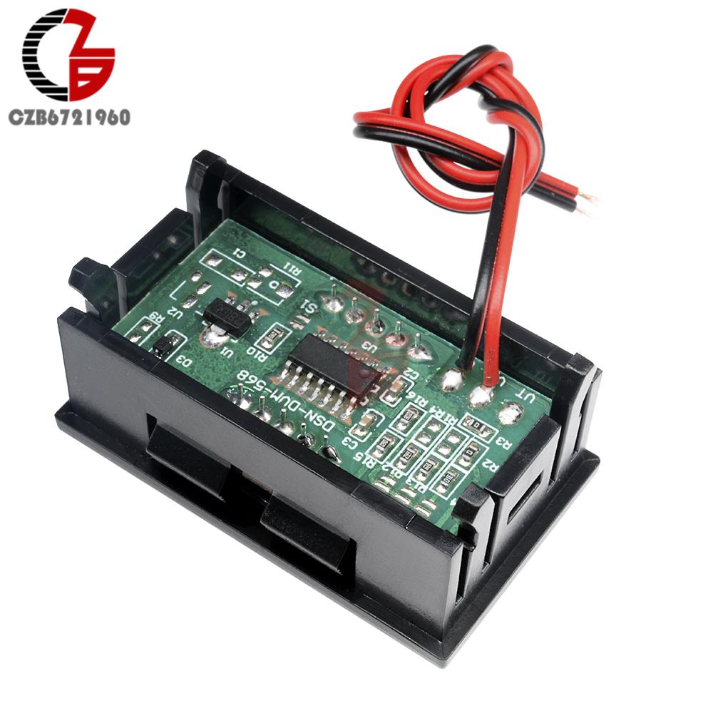 DC 4.7-30V 0.56'' Inch LED Digital Voltmeter Voltage Meter Car Motorcycle Electric Volt Tester Detector DC 5V 12V 24V 2 Wire