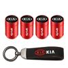 OYQZ3 Car Tire Wheel Valve Caps Cover Suede Car Key Chain Ring Keychain For KIA EV6 Stinger RIO Sorento Picanto Ceed Borrego Syros K4
