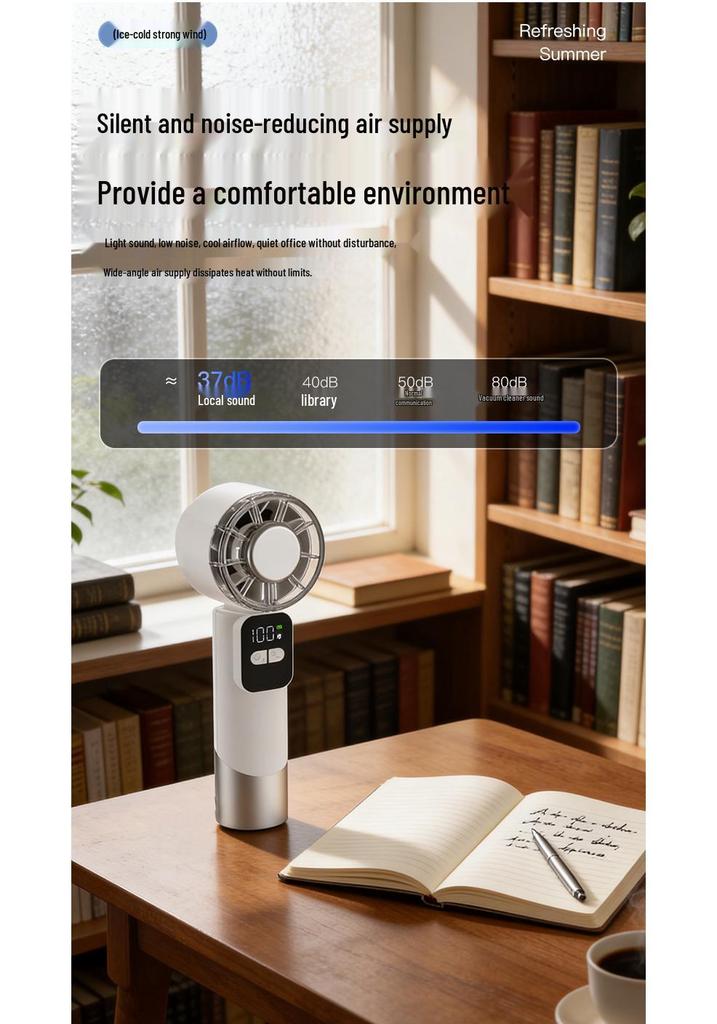 Portable Mini Turbo Fan - Powerful Handheld and Desktop Cooling Solution