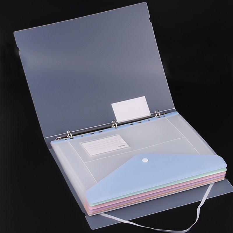 Korean Style 11-Hole Transparent File Pocket for Student Exams, Office Documents, and Pregnancy Checkup Archives.
