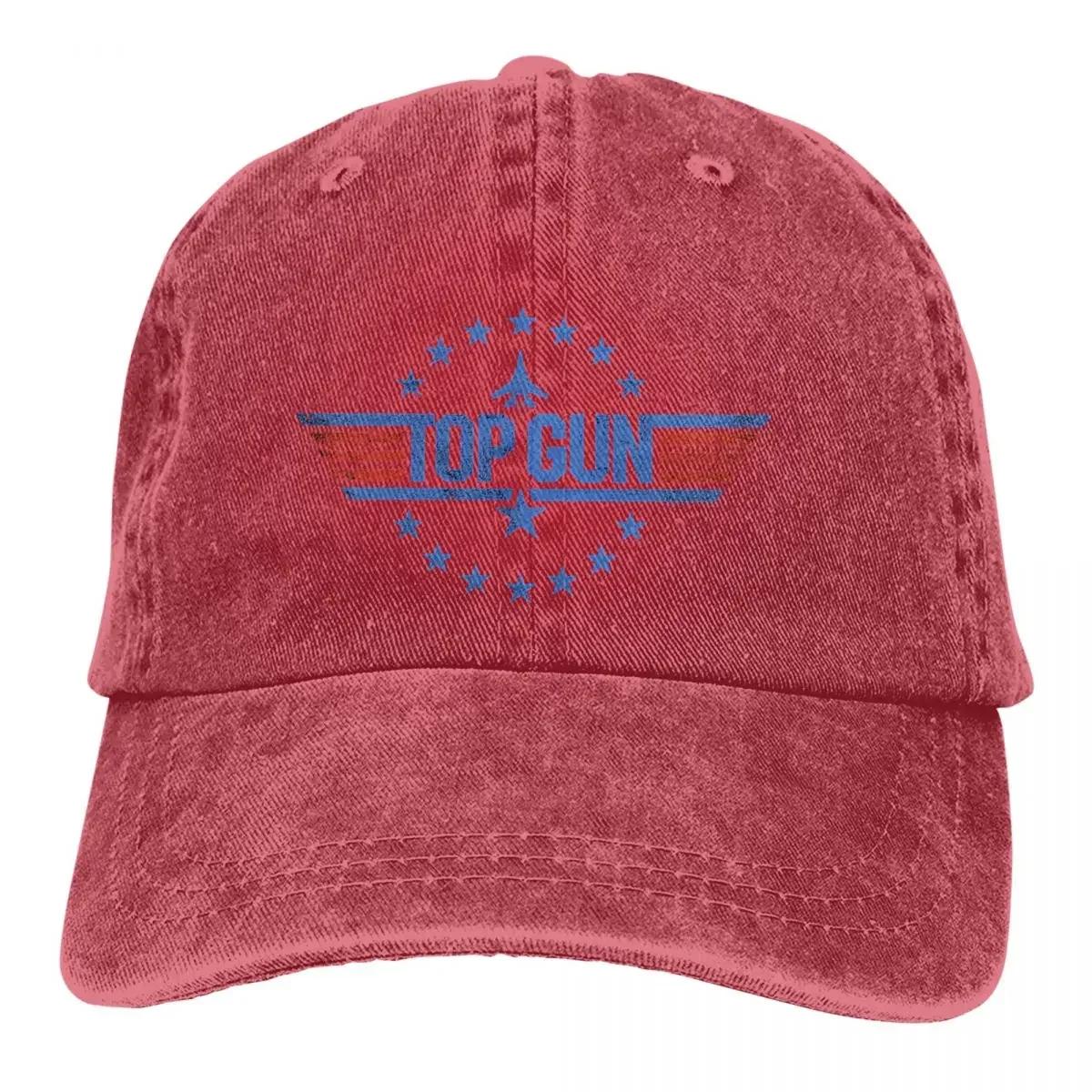 

Washed Men s Baseball Cap Blue Top Gun Trucker Snapback Cowboy Caps Dad Hat Golf Hats Adjustable