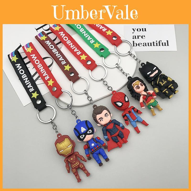 The Avengers Keychain Decorate Your Accessories With Iron Man Spiderman And Captain America Figures