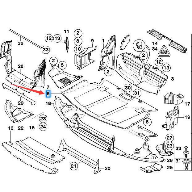 51717033761 Engine Undercover for BMW 5 Series E60/E61