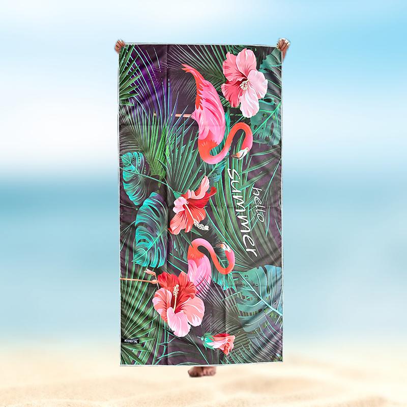 Seaside Beach Towel Quick-Drying Bath Towel Double-Sided Fleece Printed Portable Sports Swimming Bath Towel Beach Towel