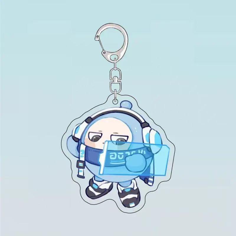 

Egg Party Arena Q Keychain: Cute Cartoon Acrylic Game Pendant Backpack Charm