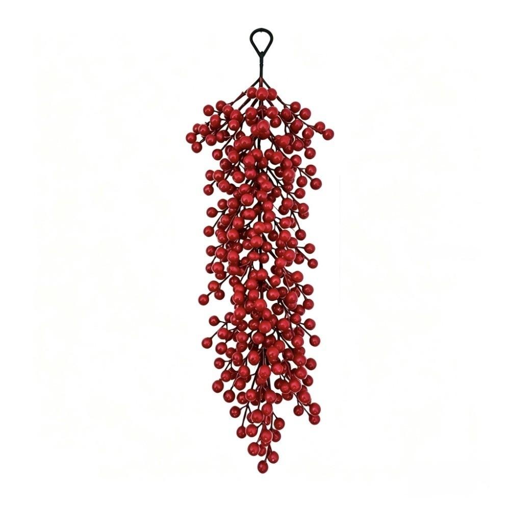 Plastic Christmas Artificial Plant Garland Reusable Xmas Candle Cup Ring  Holiday Party