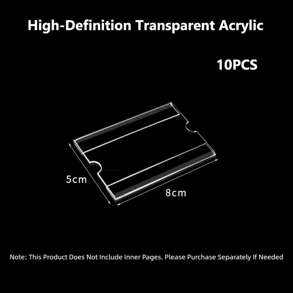 10PCS/Set New Acrylic Price Tag Holder Transparent Self Adhesive Label Sign Shelf Label Display Stand Office Use