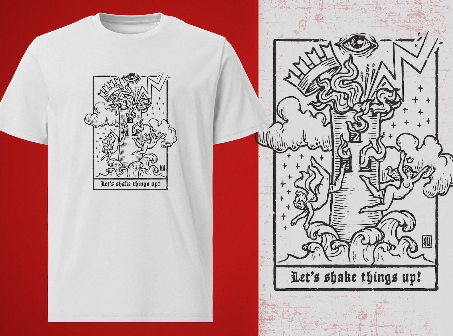 The Tower T-Shirt (black print) 2XL
