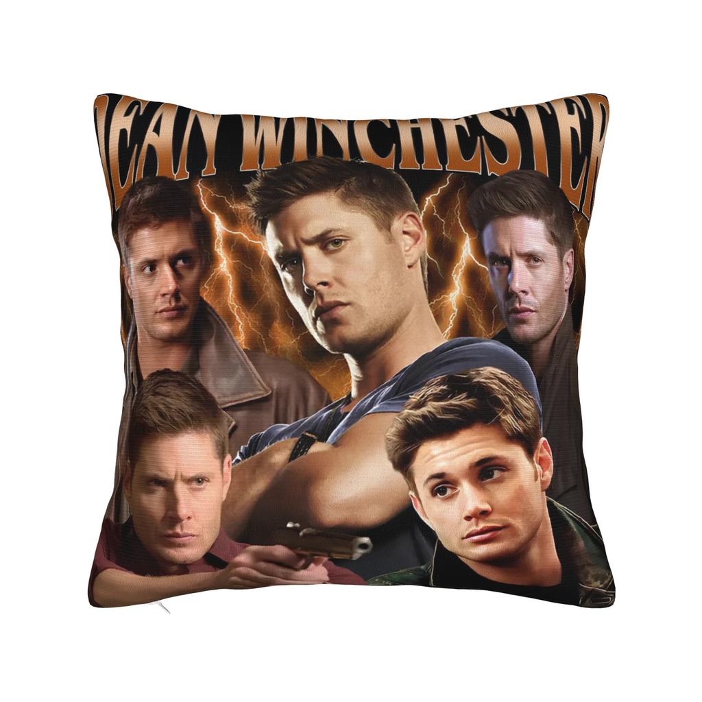 Supernatural Dean Kuddfodral Tryck Polyester Kuddfodral Dekorationer Kuddfodral Hem Fyrkantig 18"