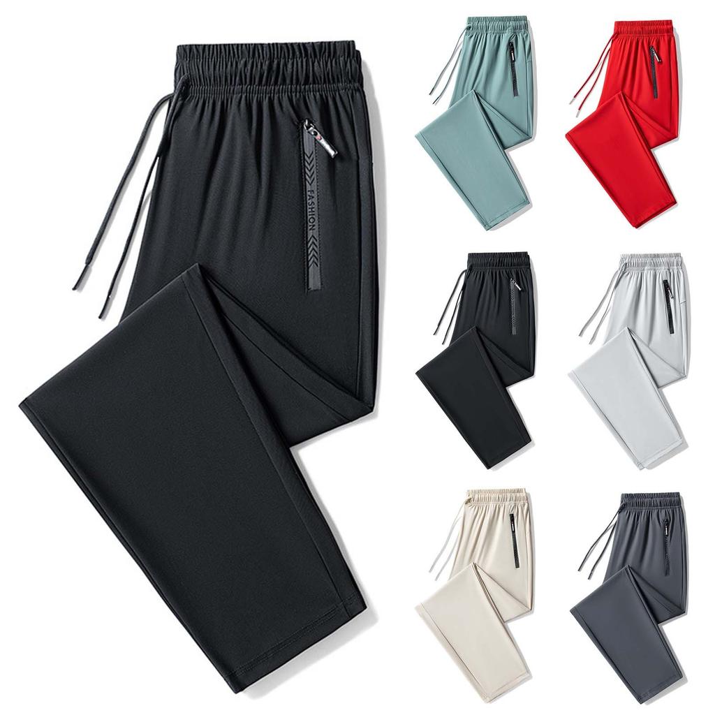 Pantaloni sport pentru bărbați, de primăvară, în aer liber, lungi, cu picior drept, largi, sport, pantaloni de trening, versatili, casual