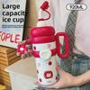 Stainless Steel Thermos Cup: Women's 2024 Edition - Large-Capacity Office & Kids' Straw Ice Cup