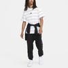 Nike Maglietta Sportiva a Maniche Corte con Logo Ricamato a Righe e Maglia Larga da Uomo Bianco DB6532-100