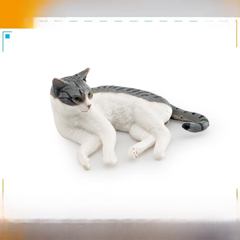 American Shorthair Pvc Cat Model Animal Toy Educational Display For Children