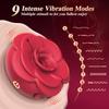 APP+remote Control 9 Modes Wearable Vibrating Nipple Clamp Rose Silicone Breast Clamp Breast Massager Couple Waterproof Sex Toy