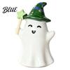 Reading Ghost Decoration Halloween Resin Figurine Creepy Witch Hat Statue Decor Pumpkin Ornament for Holiday Party