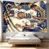 Kylian Mbappe Print Tapestry - Portable Wall Decor Cloth, for Home, Dorm, Travel, Bedroom, Living Room - Ideal Birthday Housewarming Gift