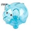 Plastic Piggy Bank Unbreakable for Kids, Transparent Pig Shape Cash Coin Bank, Money Saving Jar Box Nursery Bedroom Decor