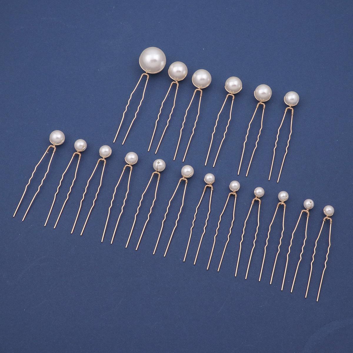 

Набор из восемнадцати заколок для волос: Свадебные украшения для волос из бусин и искусственного жемчуга ручной работы