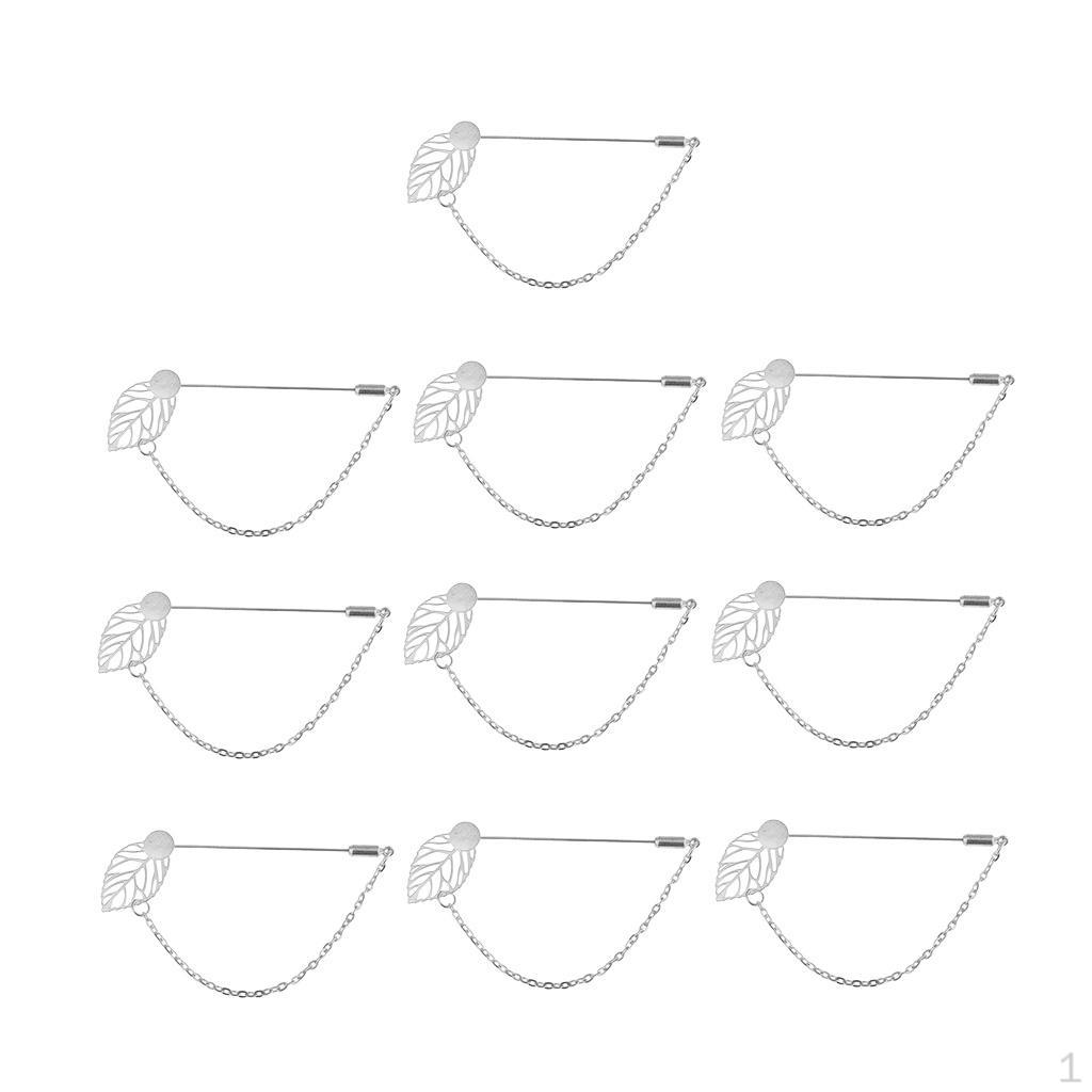 10pcs Sold Glue On Flower Brooch Pin DIY