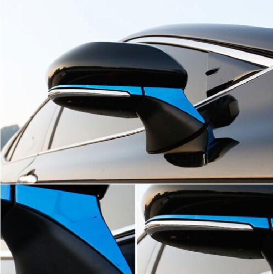 Fit for 2018- Blue Steel Rearview Mirror Decor Strip Trim  Toyota Camry 4PCS