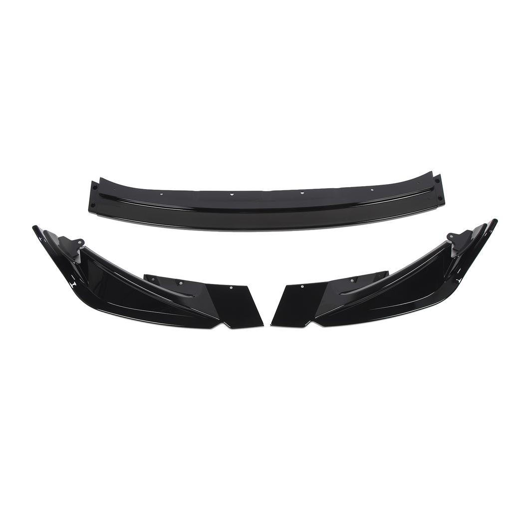 3PCS Front Bumper Lip Spoiler High Toughness V Style Front Lip Body Kit for M3 G80 M4 G82 G83 2021 To 2024 Glossy Black