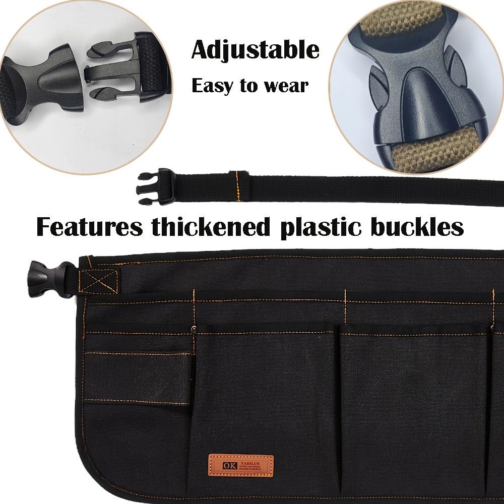 Canvas Tool Belt, 11 Pockets, Unisex Apron for Woodworking, Carpentry, Artists. Adjustable & Durable for Outdoor Work & Crafts.