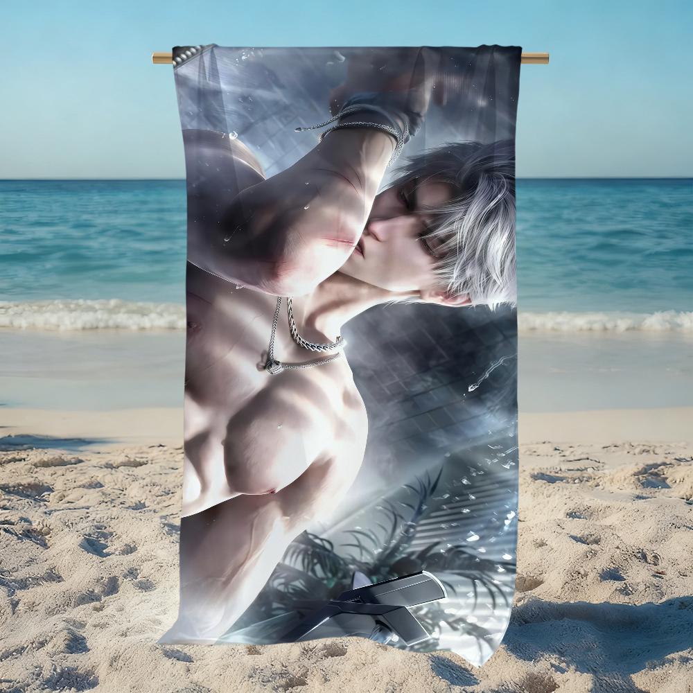 Sylus Love And Deepspace Towel Large Quick-Drying Microfiber Soft Beach Towel For Travel Fitness Sauna Bathing Camping