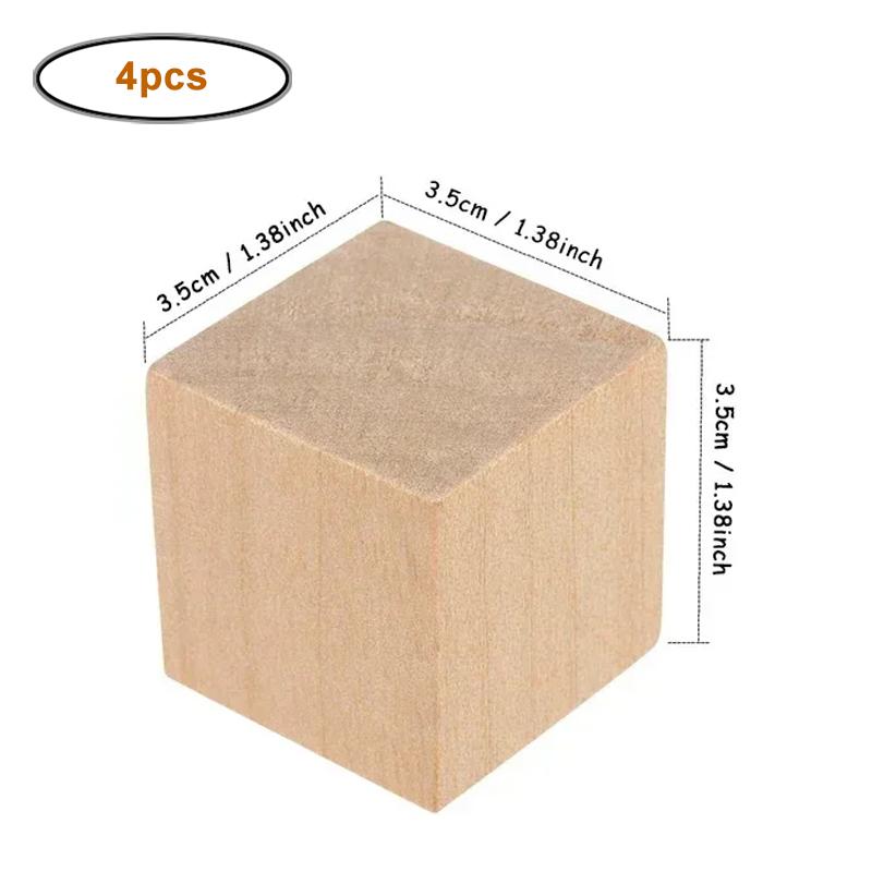 1-5cm Natural Blank Wooden Blocks, Unfinished Pine Wood Cube for DIY Craft Art, Painting, Home Decor, Puzzle Making, Baby Shower